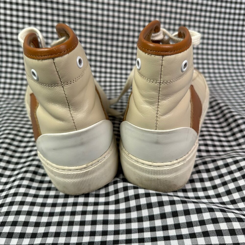 ALOHAS TB.35 Hi-Top Brown & Cream Leather Sneakers Women's US 7 - Picture 5 of 9